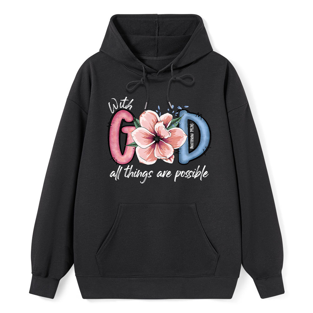With GOD All Things Possible Christian Hoodie Sale - GuidingCross