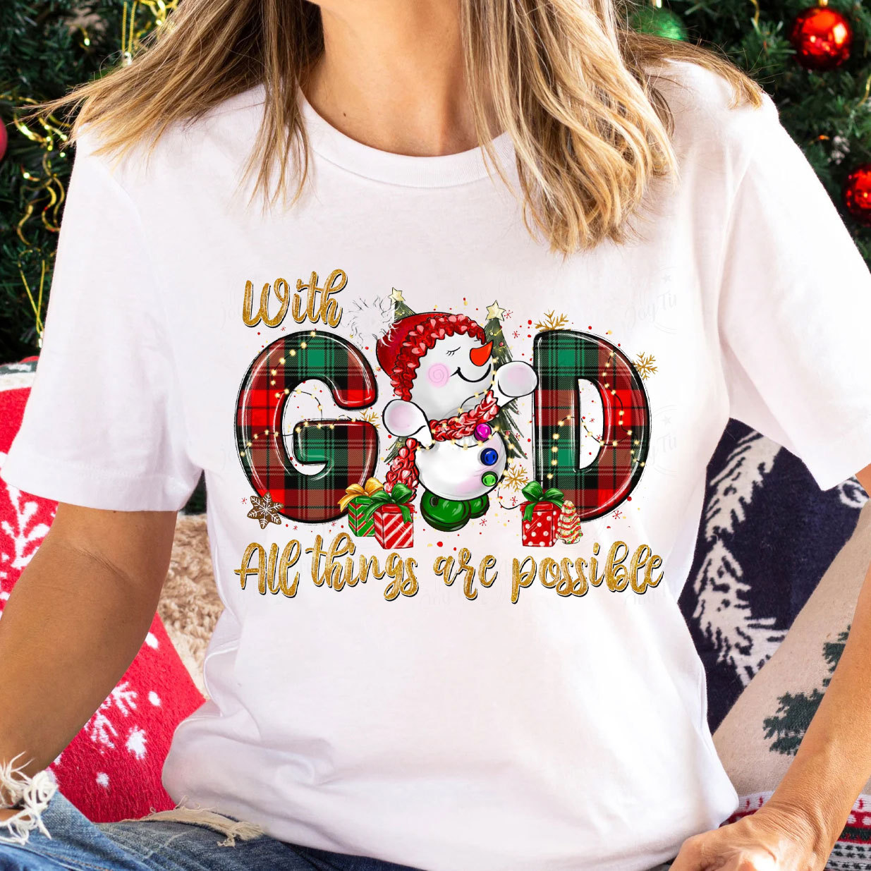 With God All The Things Are Possible Christian T-Shirt