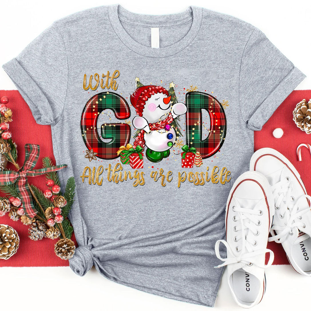 With God All The Things Are Possible Christian T-Shirt