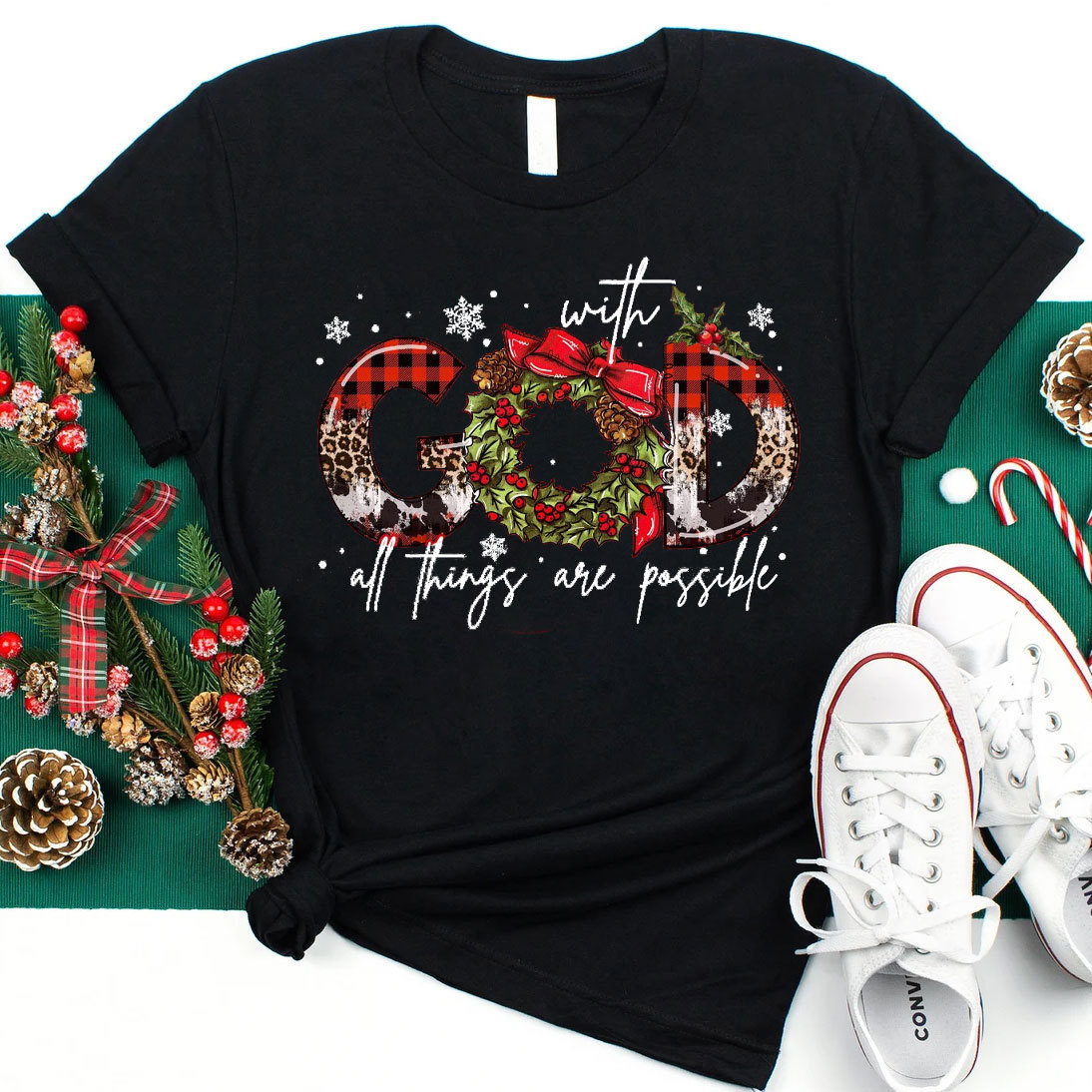 With God All The Things Are Possible Christian T-Shirt