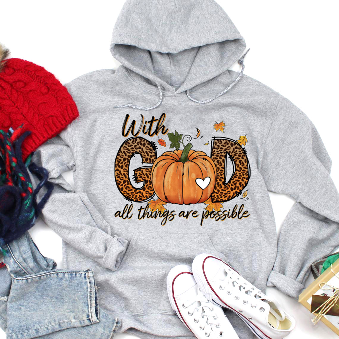 With God All Things Are Possible Christian Hoodie