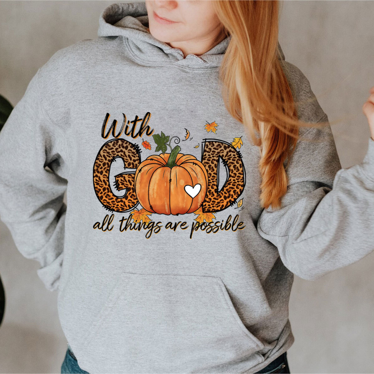 With God All Things Are Possible Christian Hoodie