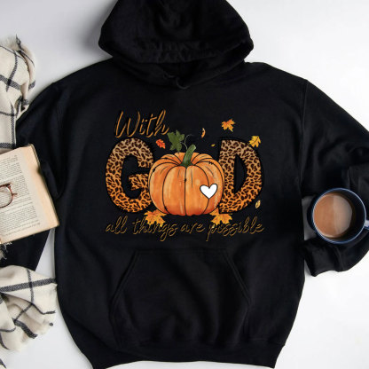 With God All Things Are Possible Christian Hoodie
