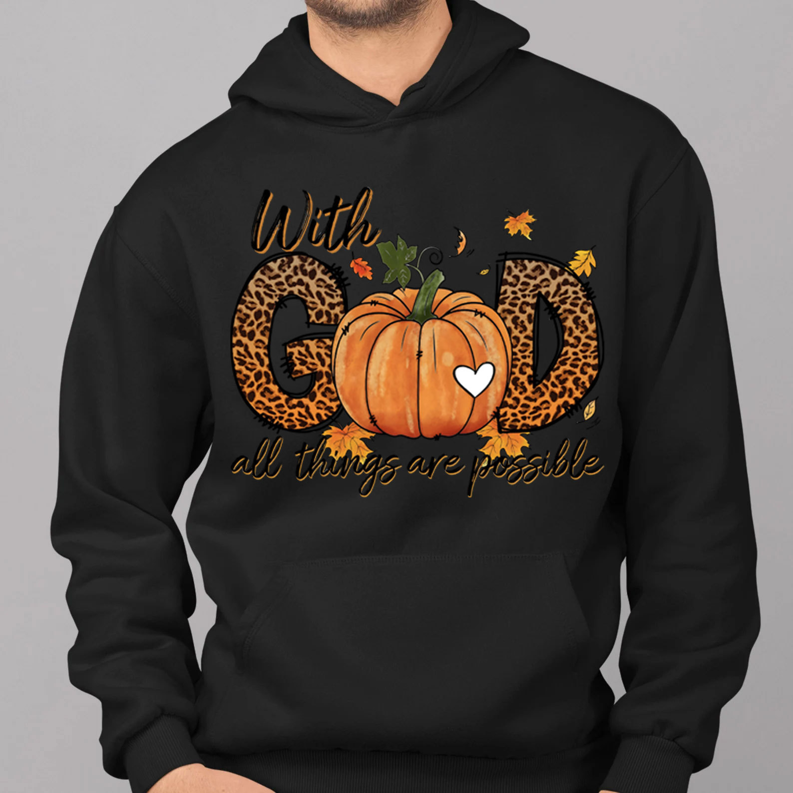 With God All Things Are Possible Christian Hoodie