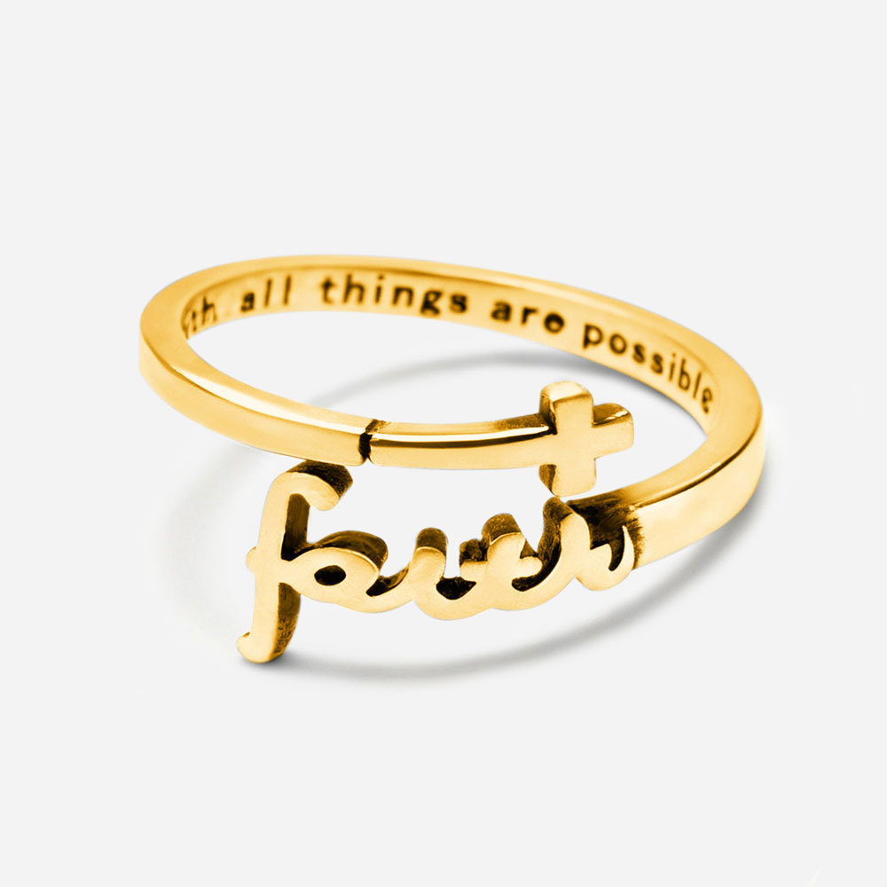 With God All Things Are Possible Christian 925 Sterling Silver Ring