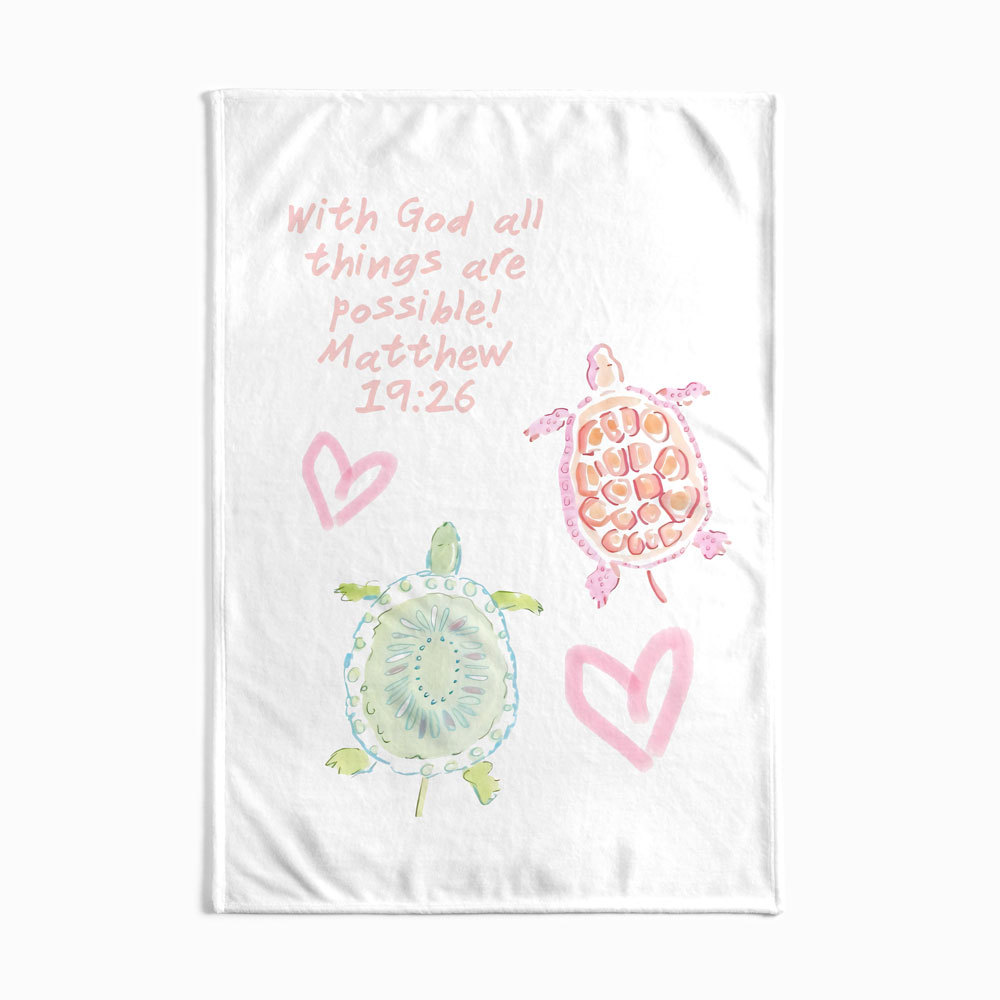 With God All Things Are Possible Christian Blanket