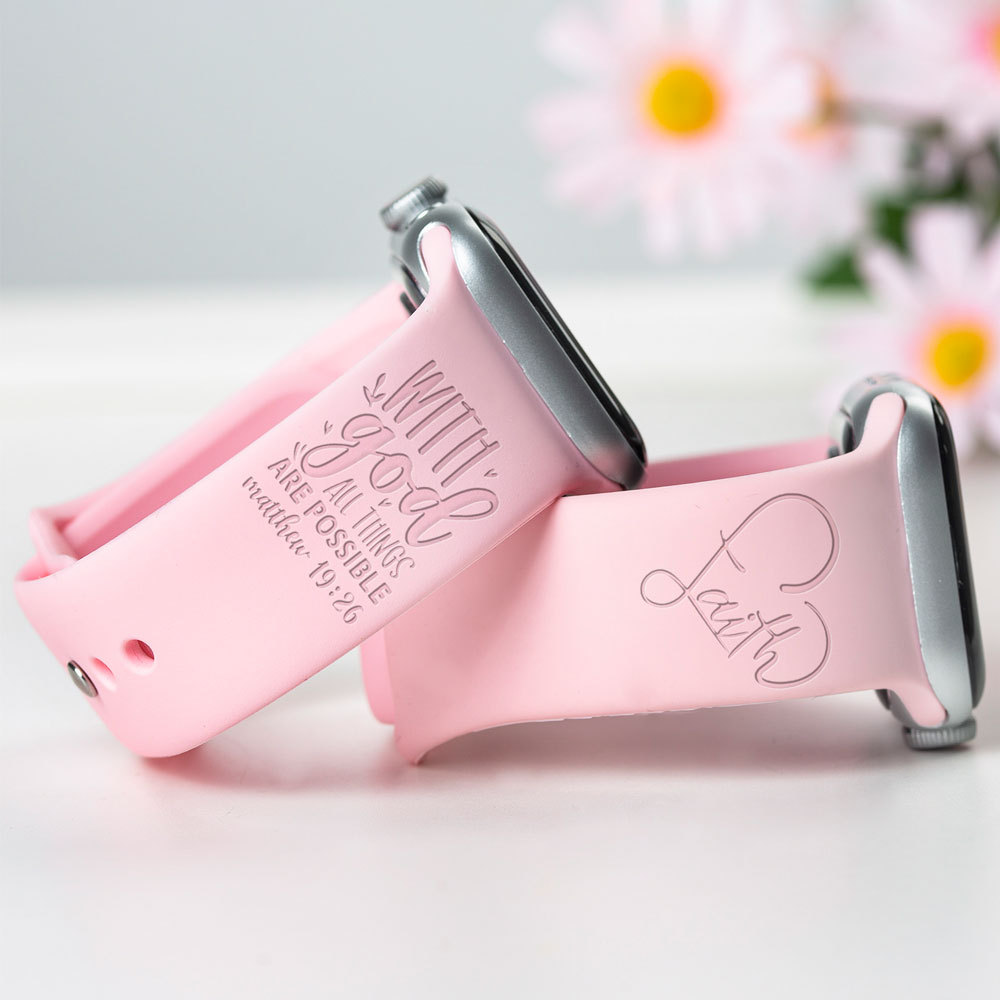 With God All Things Are Possible Christian Watch Band