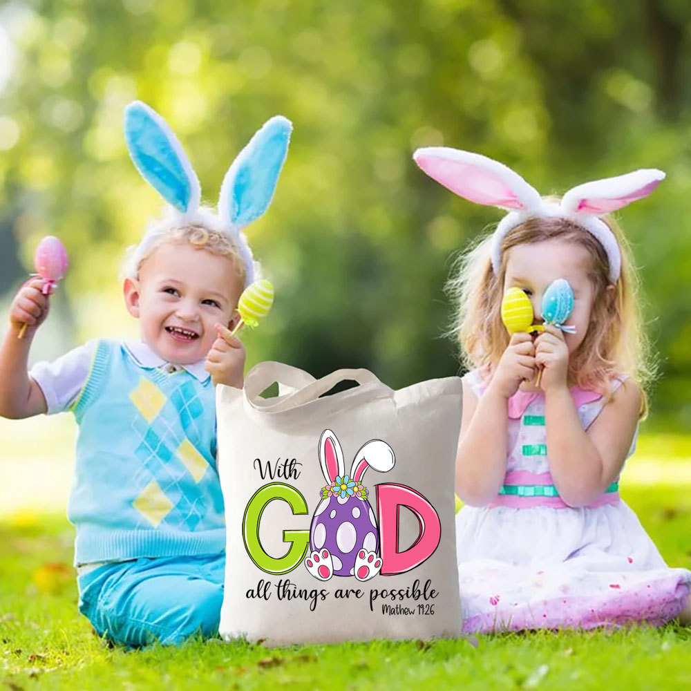 With God All Things Are Possible Easter Christian Bag