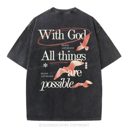 With God Chirstian Washed T-Shirt