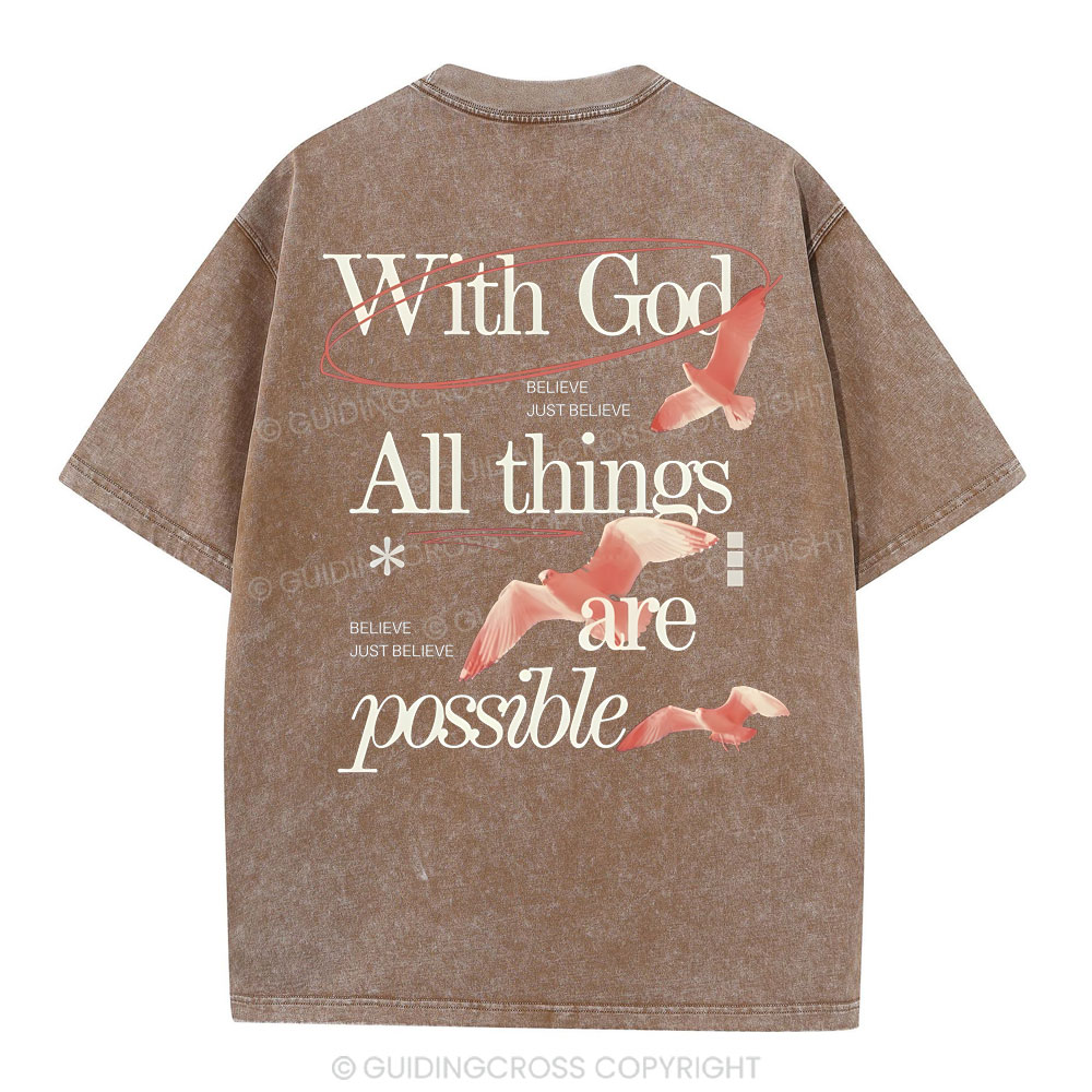 With God Chirstian Washed T-Shirt