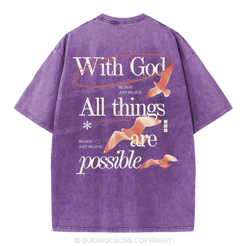 With God Chirstian Washed T-Shirt