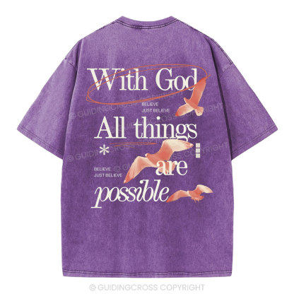 With God Chirstian Washed T-Shirt