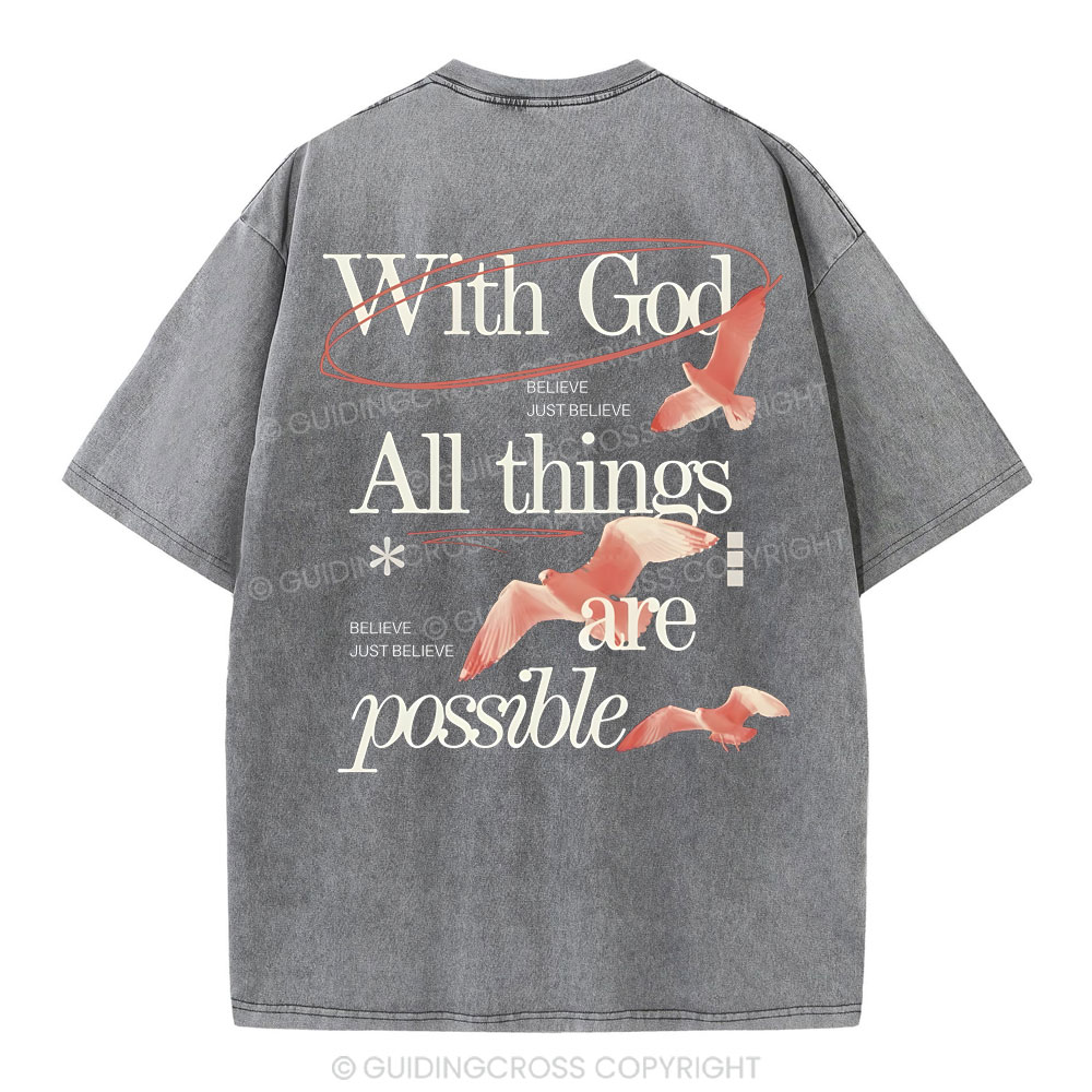 With God Chirstian Washed T-Shirt