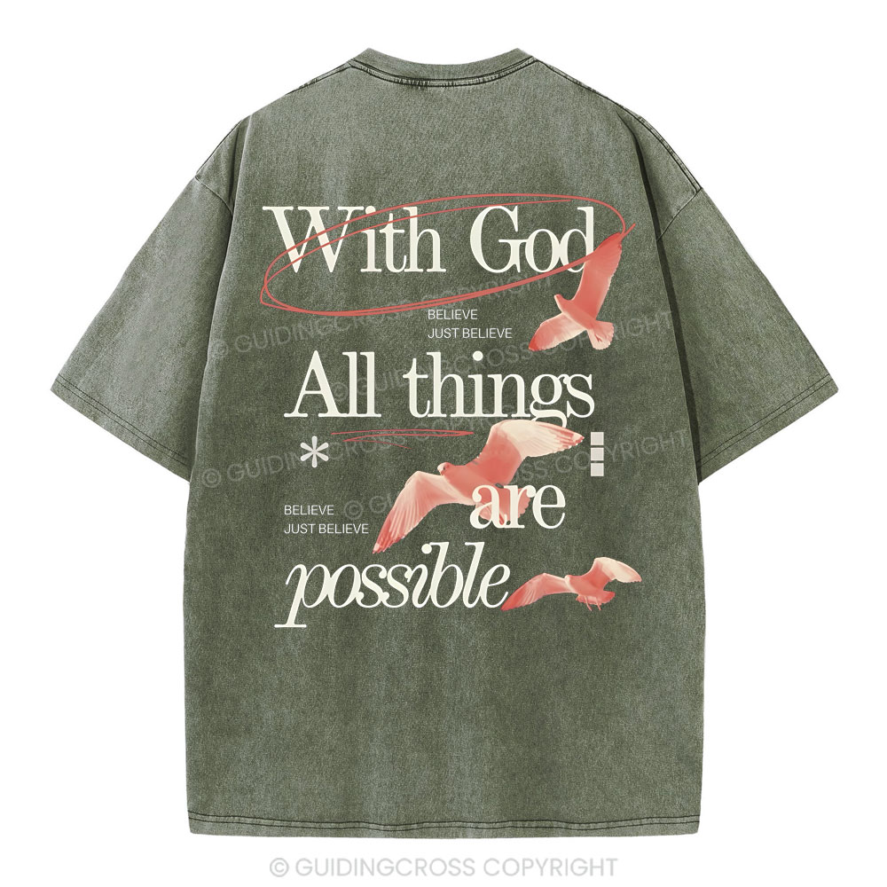 With God Chirstian Washed T-Shirt