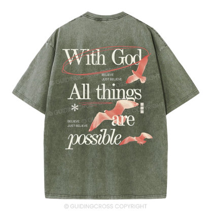 With God Chirstian Washed T-Shirt