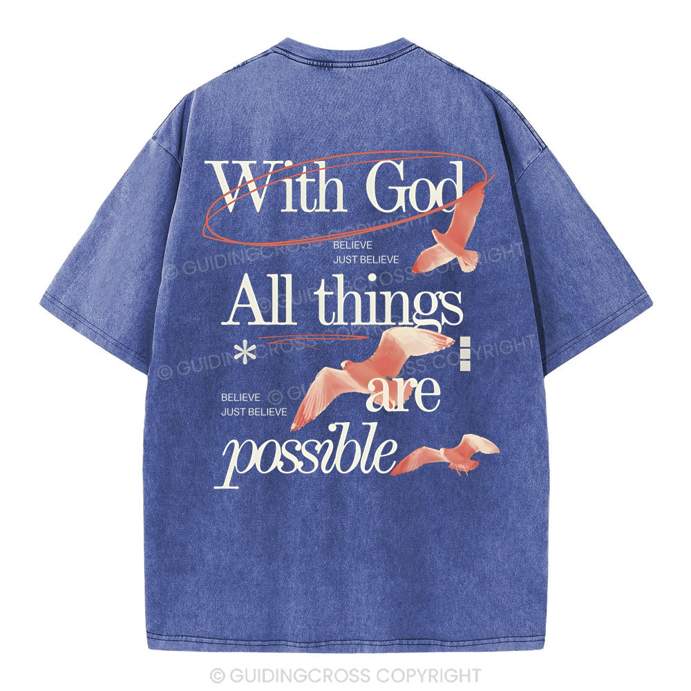 With God Chirstian Washed T-Shirt