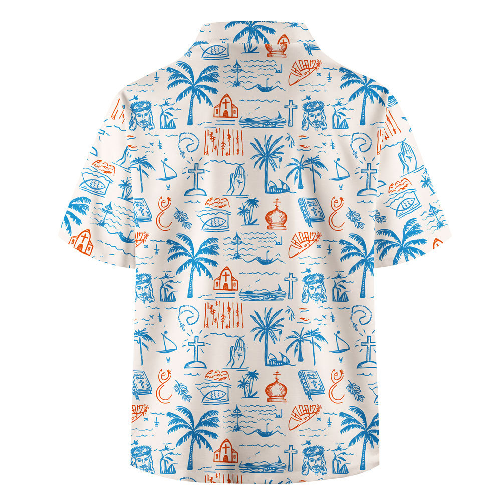 With Jesus In Summer Christian Hawaiian Shirt 