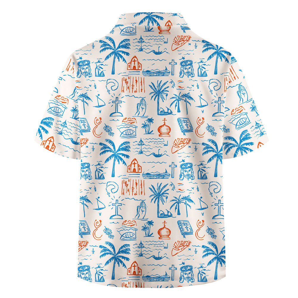 With Jesus In Summer Christian Hawaiian Shirt 