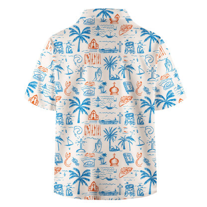 With Jesus In Summer Christian Hawaiian Shirt 