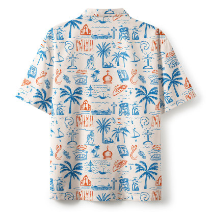 With Jesus In Summer Christian Hawaiian Shirt 
