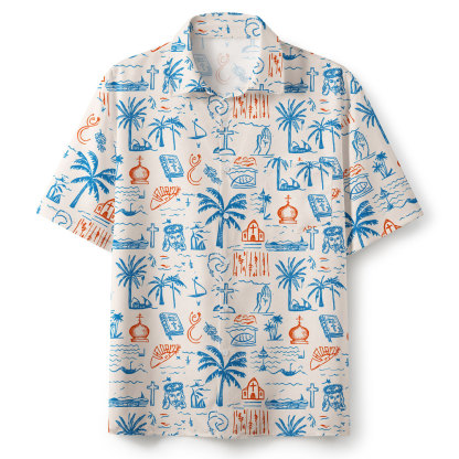 With Jesus In Summer Christian Hawaiian Shirt 