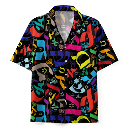 Wonderful Symbols Colorful Hawaiian Shirt 