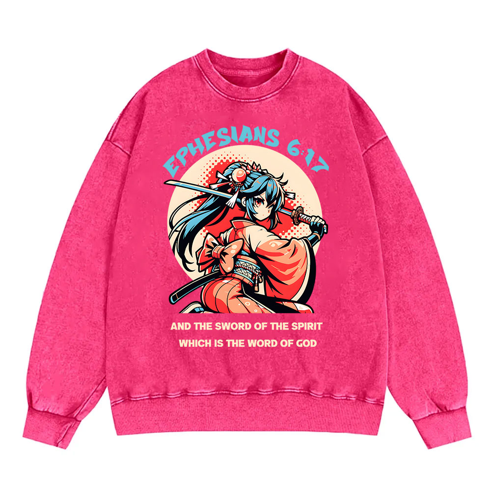 Word of God Christian Washed Sweatshirt