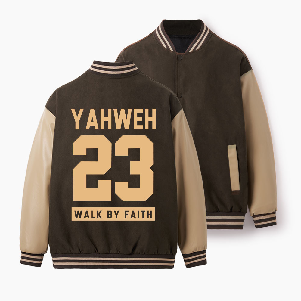 Work By Faith Christian Color Block Baseball Jacket