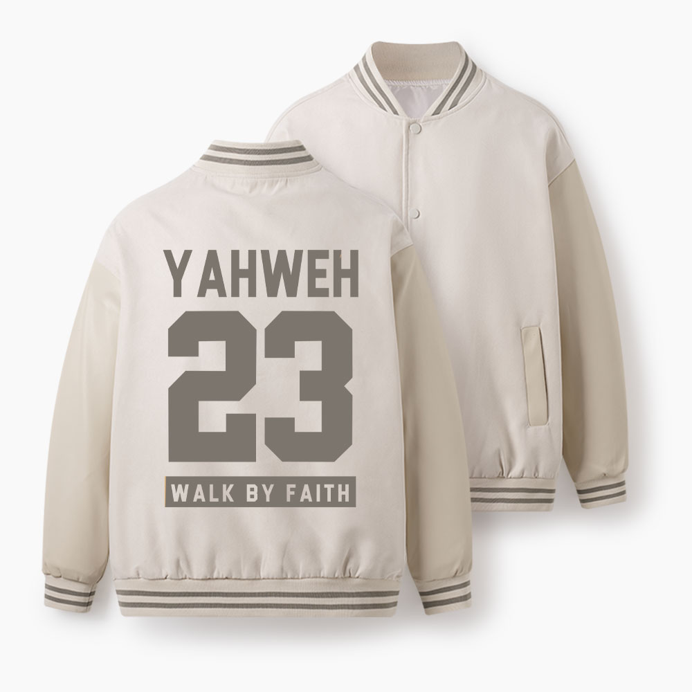 Work By Faith Christian Color Block Baseball Jacket