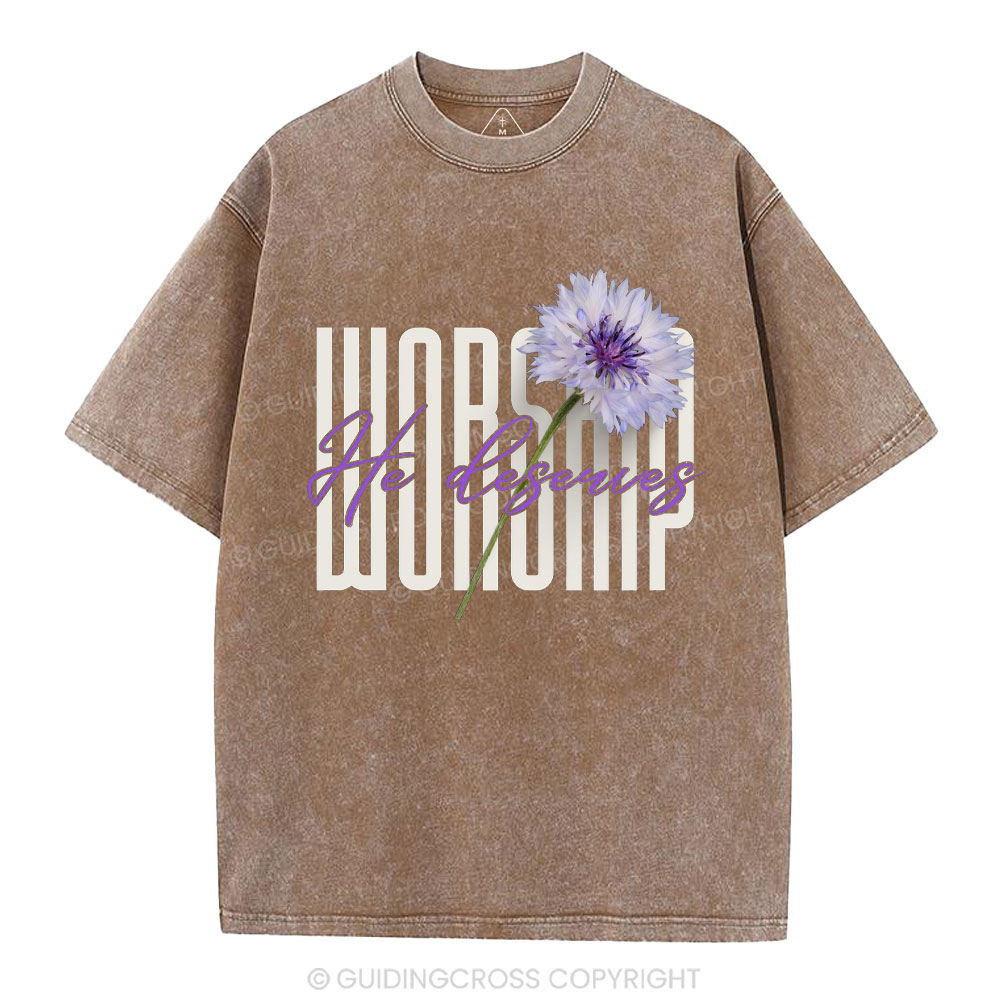 Worship Christian Washed T-Shirt