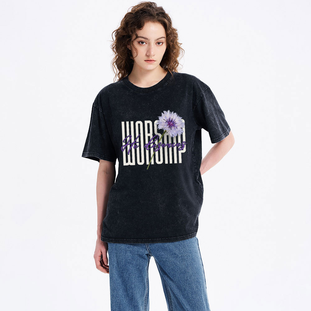Worship Christian Washed T-Shirt