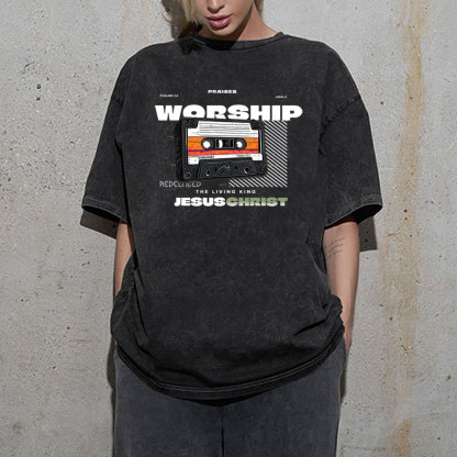 Worship Christian Washed T-Shirt