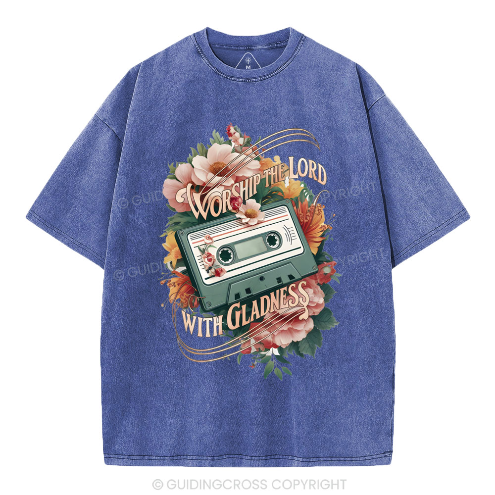 Worship The Lord Christian Washed T-Shirt