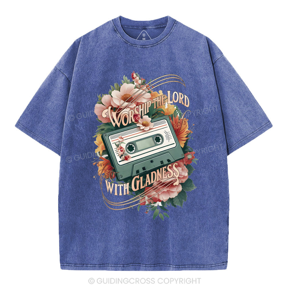 Worship The Lord Christian Washed T-Shirt