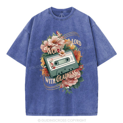 Worship The Lord Christian Washed T-Shirt