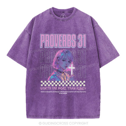 Worth Far More Than Rubies Christian Washed T-Shirt