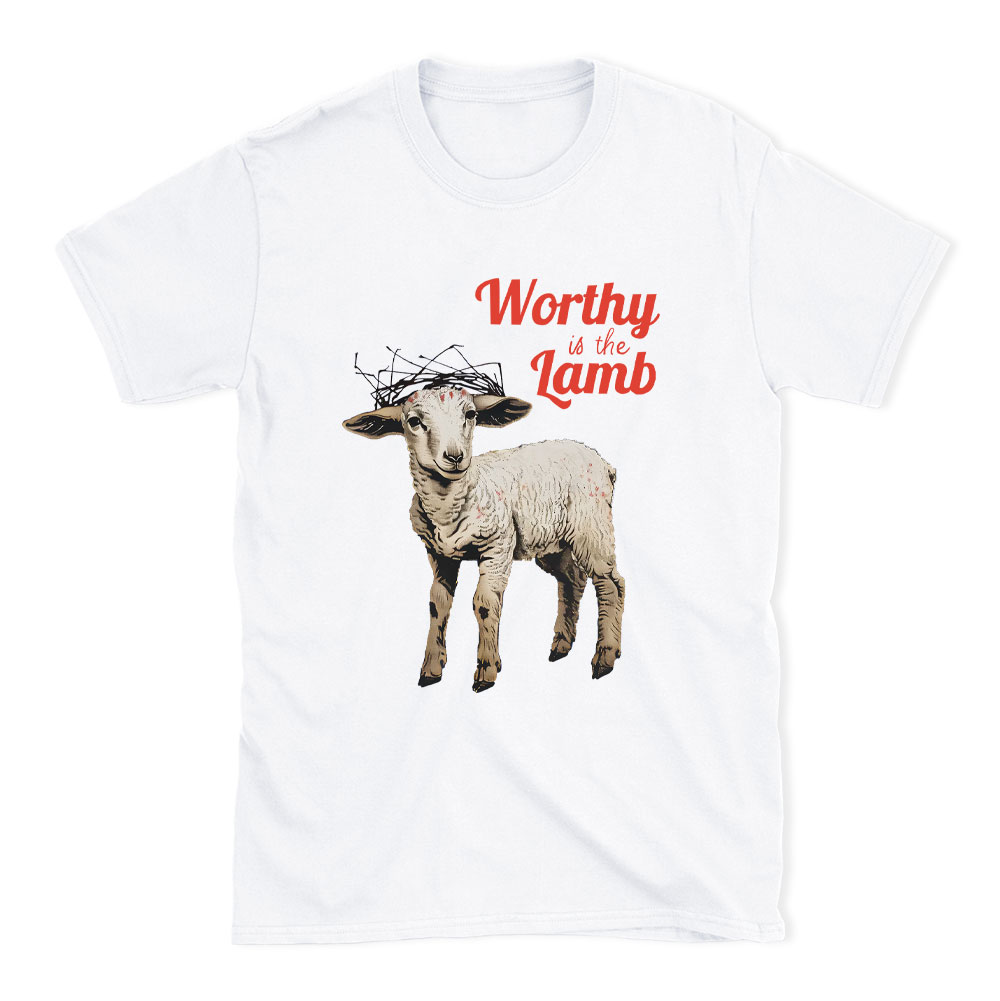 Worthy Is The Lamb Christian Washed T-Shirt