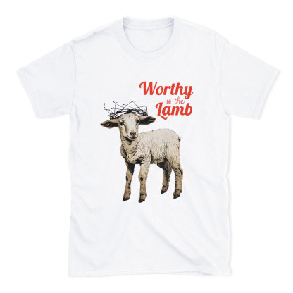 Worthy Is The Lamb Christian Washed T-Shirt