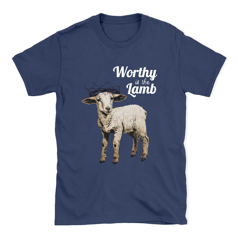 Worthy Is The Lamb Christian Washed T-Shirt