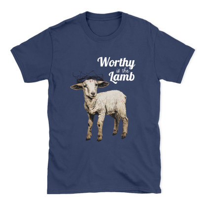 Worthy Is The Lamb Christian Washed T-Shirt