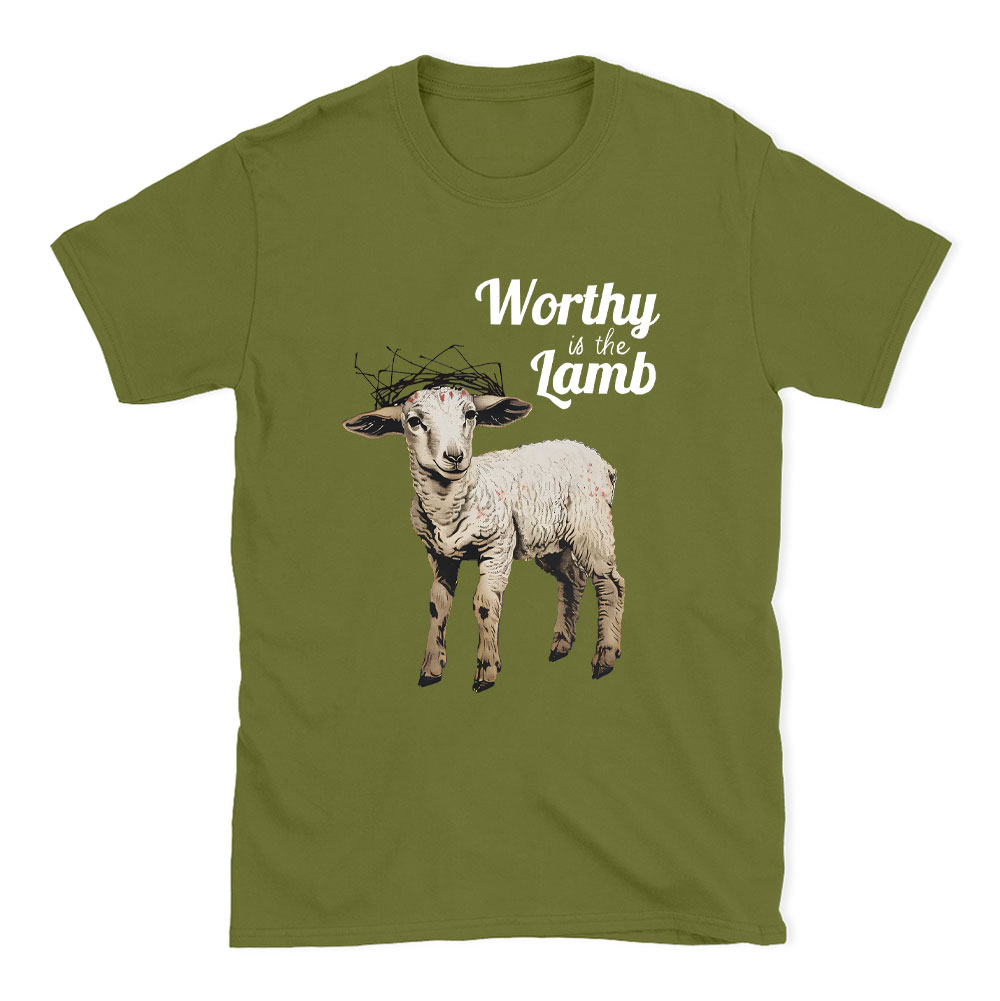 Worthy Is The Lamb Christian Washed T-Shirt