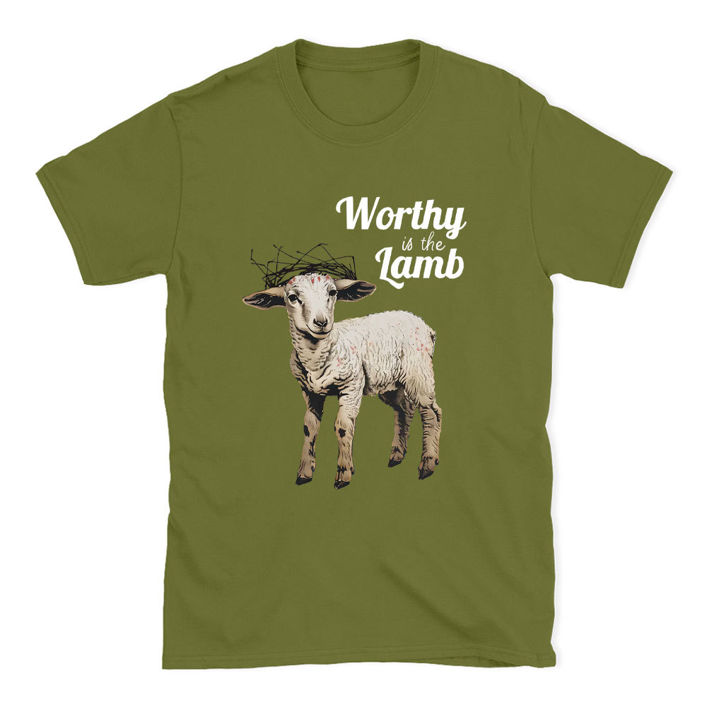 Worthy Is The Lamb Christian Washed T-Shirt