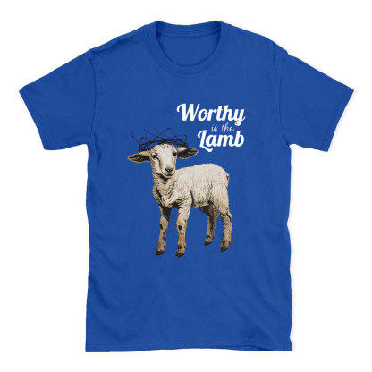 Worthy Is The Lamb Christian Washed T-Shirt