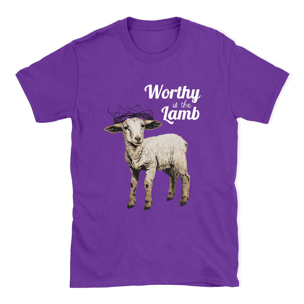 Worthy Is The Lamb Christian Washed T-Shirt