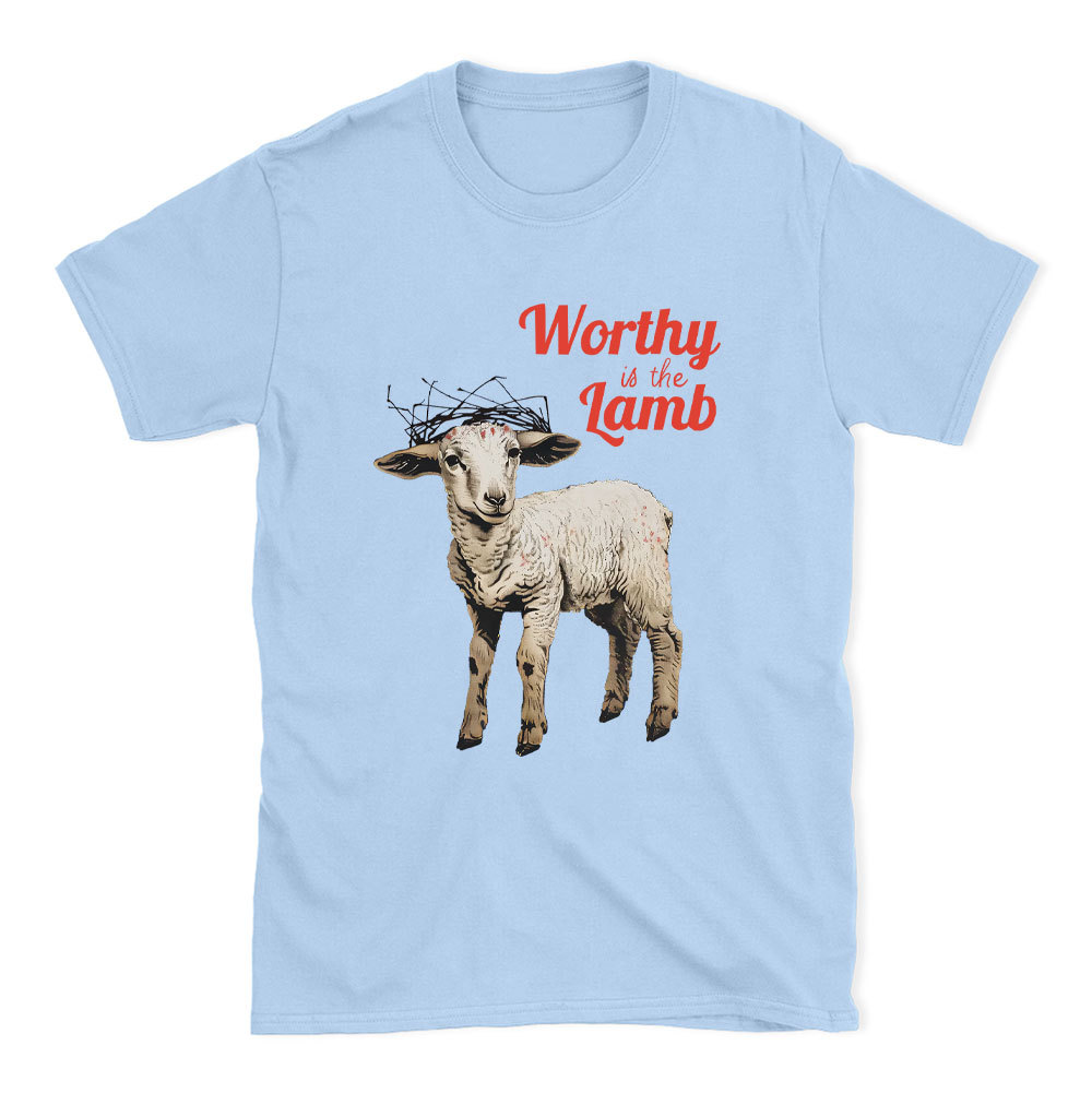 Worthy Is The Lamb Christian Washed T-Shirt