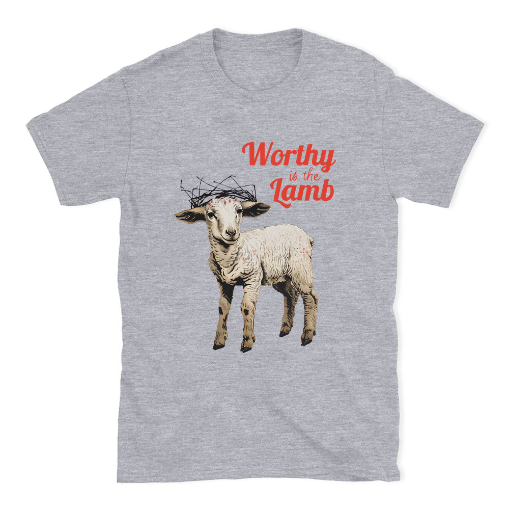 Worthy Is The Lamb Christian Washed T-Shirt