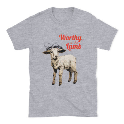 Worthy Is The Lamb Christian Washed T-Shirt
