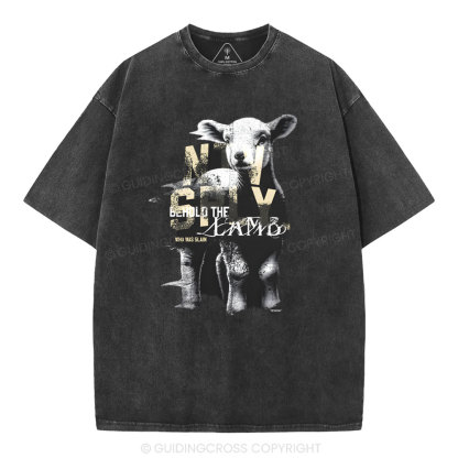 Worthy Is The Lamb Christian Washed T-Shirt
