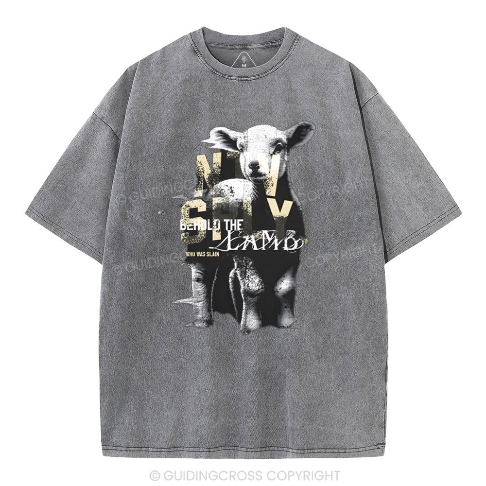Worthy Is The Lamb Christian Washed T-Shirt