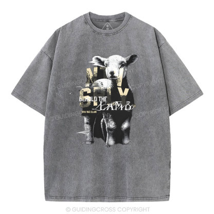 Worthy Is The Lamb Christian Washed T-Shirt